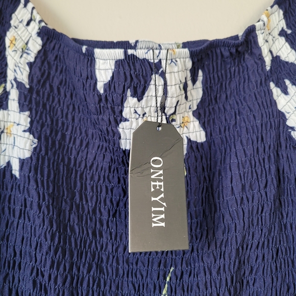 ONEYIM Floral Off Shoulder Dress Size Large - Picture 5 of 11